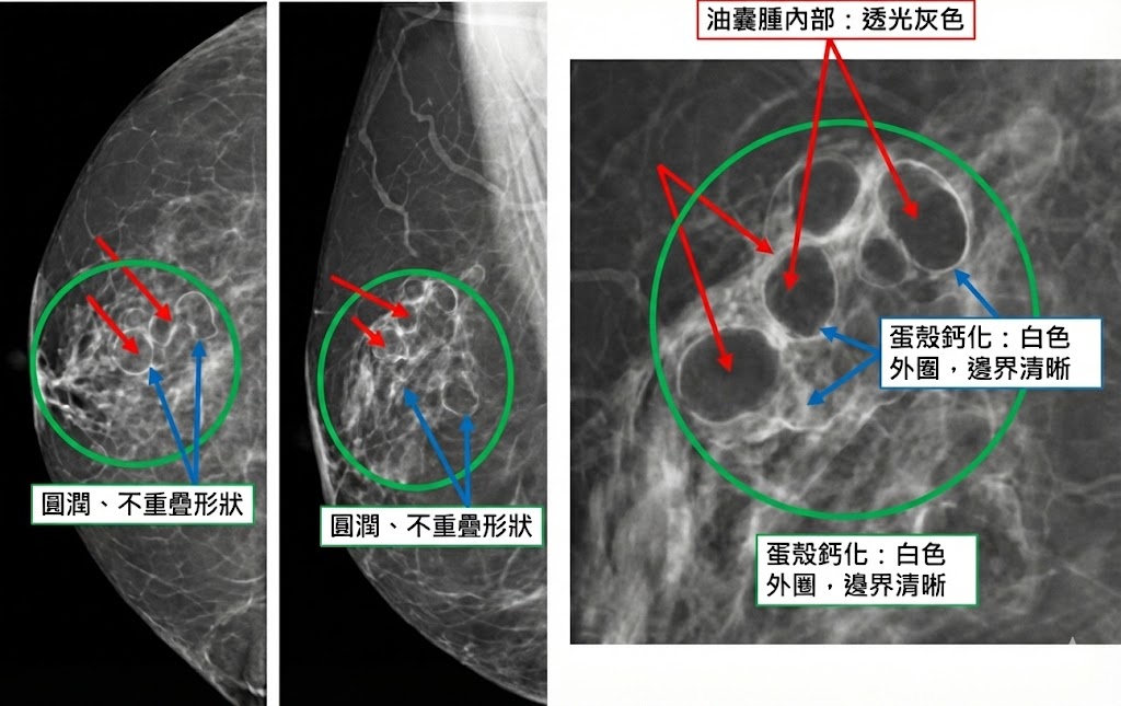 自體脂肪隆乳鈣化,乳房鈣化